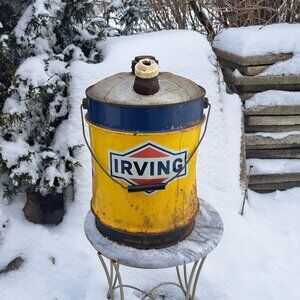 Vintage Irving 5 Gallon Oil Can